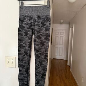 Gymshark Gray Camouflage Leggings